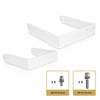 Sound Town CARME-112WUB-V | CARME Series Vertical Wall Mount Bracket for CARME-112WG3, White-Right 