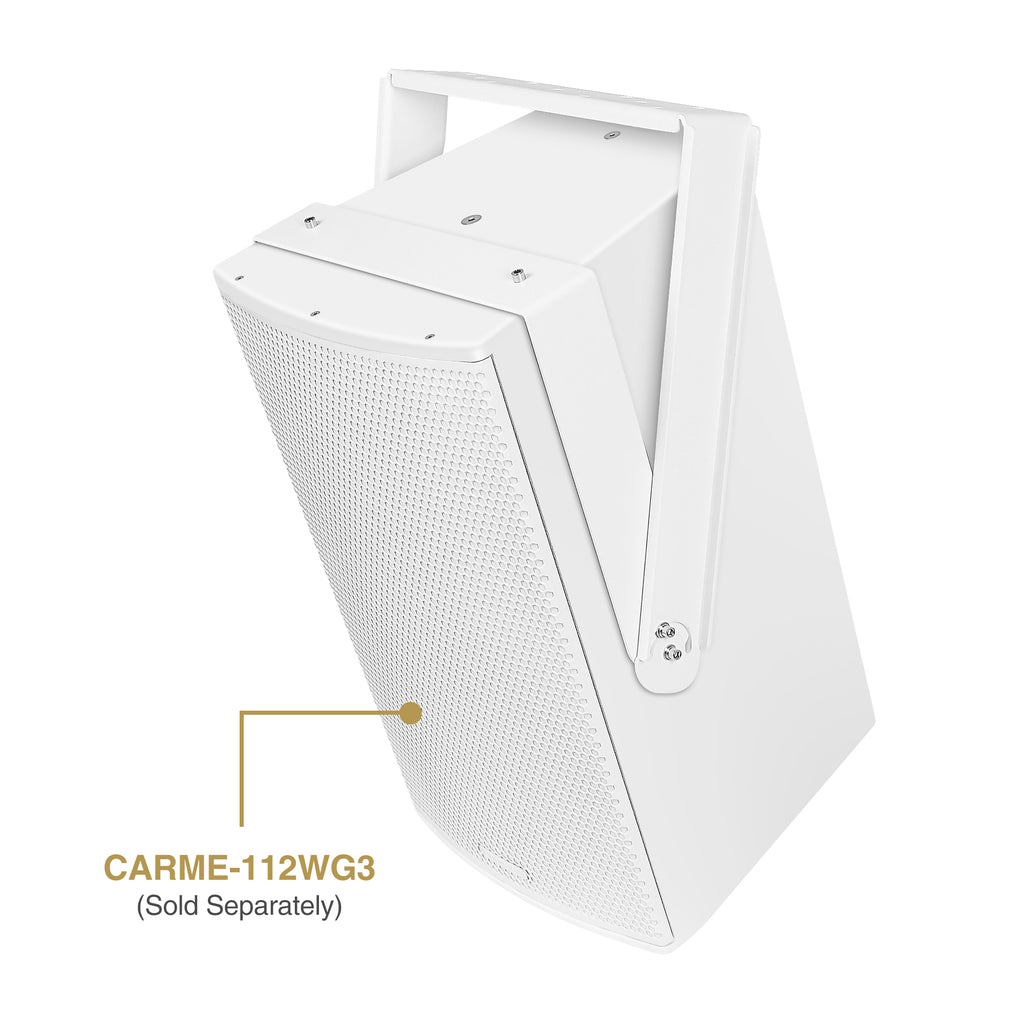 Sound Town CARME-112WUB-V | CARME Series Vertical Wall Mount Bracket for CARME-112WG3, White-U-Bracket Installation 