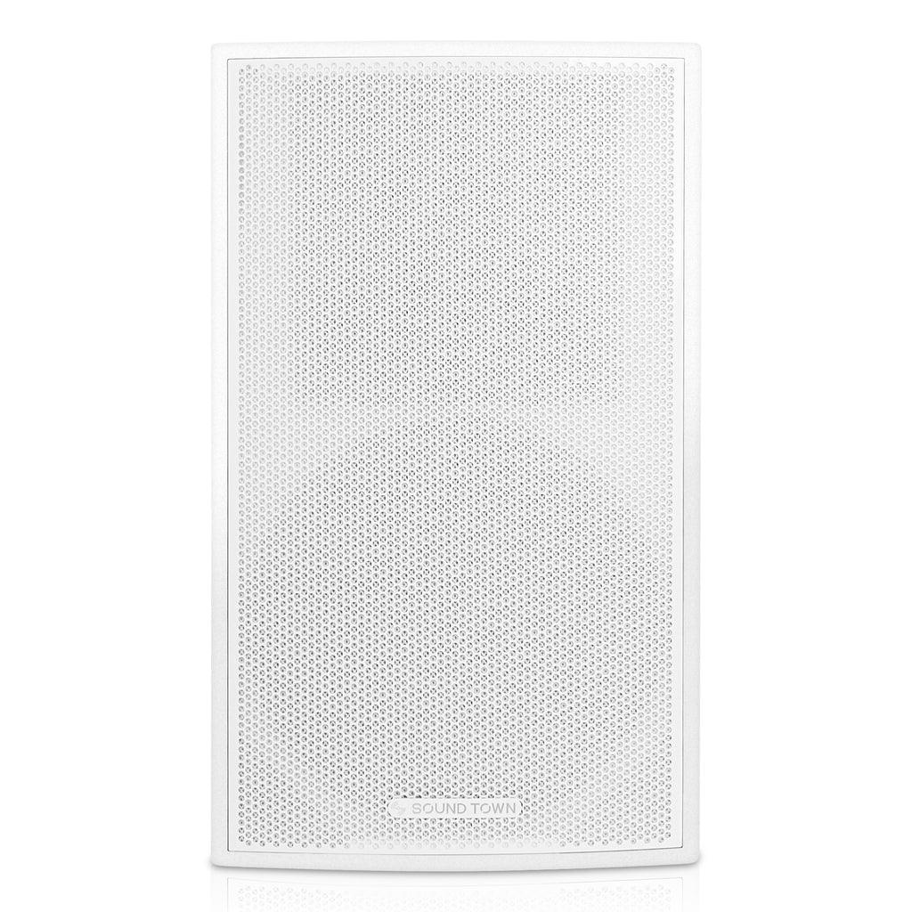 Sound Town CARME-115WPW18SWPW | CARME Series 15" 2-Way Powered PA DJ Speaker, White w/ Onboard DSP, Birch Plywood for Installation, Live Sound, Karaoke, Bar, Church - Front Panel