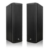 Sound Town CARPO-P3B | Pair of High-Power 500W Passive Column Line Array Speakers with 2x5" Woofers, Dual Compression Drivers, Birch Plywood, Wall Mount, Black