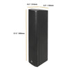 Sound Town CARPO-P6B | High-Power 900W Passive Column Line Array Speakers with 4x5" Woofers, Birch Plywood, Wall Mount for Installations, Black - Size and Dimensions