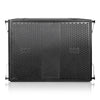 Sound Town FILA-118S208X4 Mode Audio Series 18" 2400W Line Array Subwoofer with Built-in Italian High Power LF Driver, Black-Front View