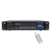 Sound Town P18X12C6N2S28 180W 6-Zone 70V/100V Commercial Power Amplifier with Bluetooth, Aluminum, for Restaurants, Lounges, Bars, Pubs, Schools and Warehouses - Wireless Remote, Multi-Zone