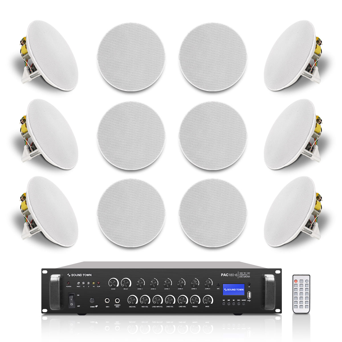 False ceiling speakers with hot sale amplifier