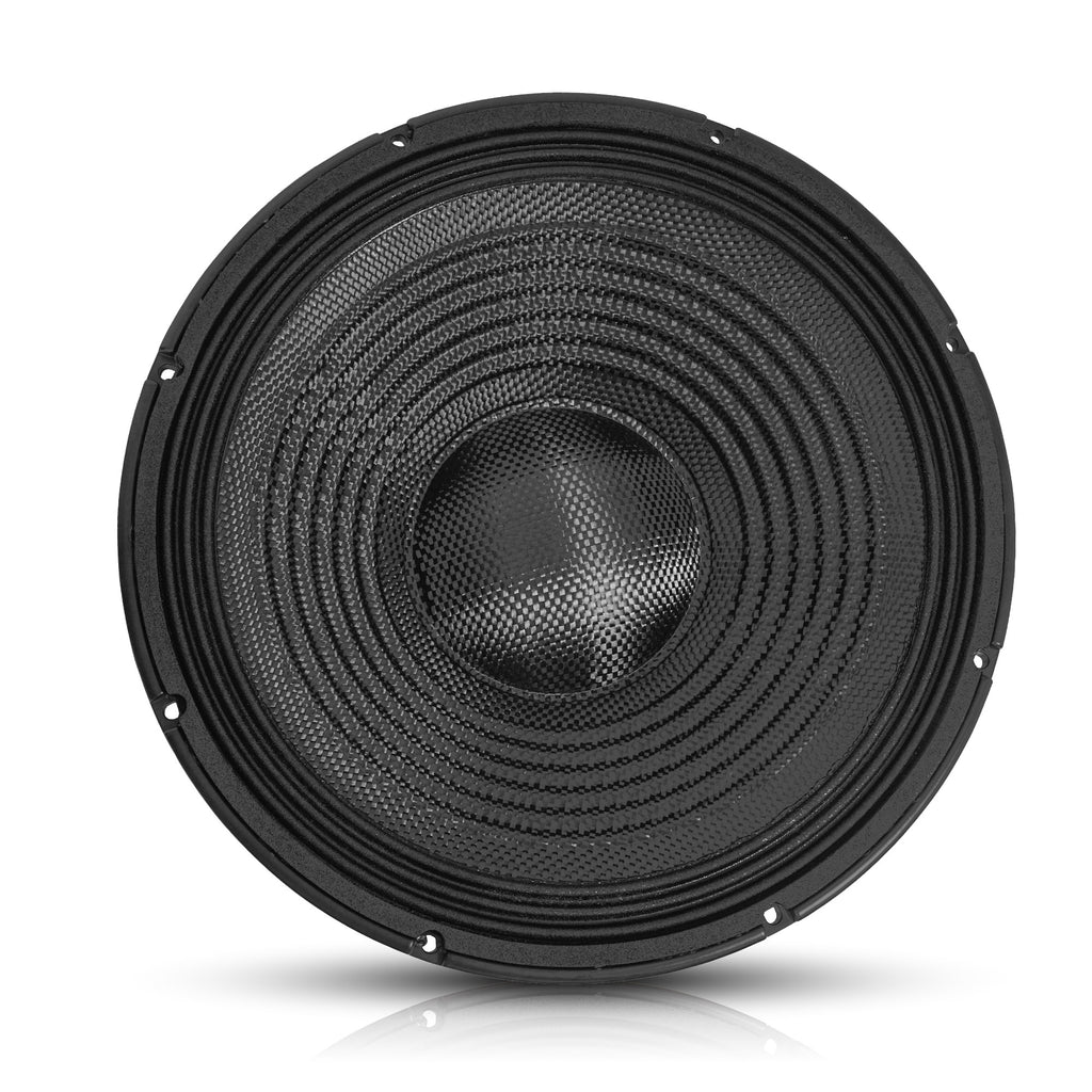 Sound Town STLF-18X451 | 18" 1600W RMS Cast Aluminum Frame Woofer (Low Frequency Driver) with 4.5" Voice Coil, Replacement Woofer for High-Power PA/DJ Subwoofer - Front View