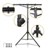 Sound Town STLS-T09-R | REFURBISHED: DJ Lighting Stand, Height Adjustable, 9 ft Tall, with T-Bar and Tripod Base - Details