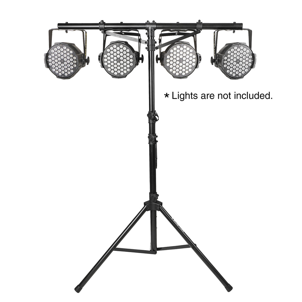 STLS-T09 | 9 ft Tall Stand, Town Lighting Tripod T-Bar Sound Height Adjustable, DJ and with Base –
