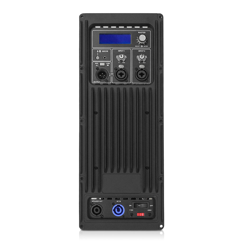 Sound Town STPA11-G900-R | REFURBISHED: 2-Channel Class-D Plate Amplifier 2 x 600W Continuous w/ TWS Bluetooth, Speaker Output, DSP, for PA DJ Subwoofer Cabinets with two XLR-1/4" combo and XLR mixed out(mic/line)
