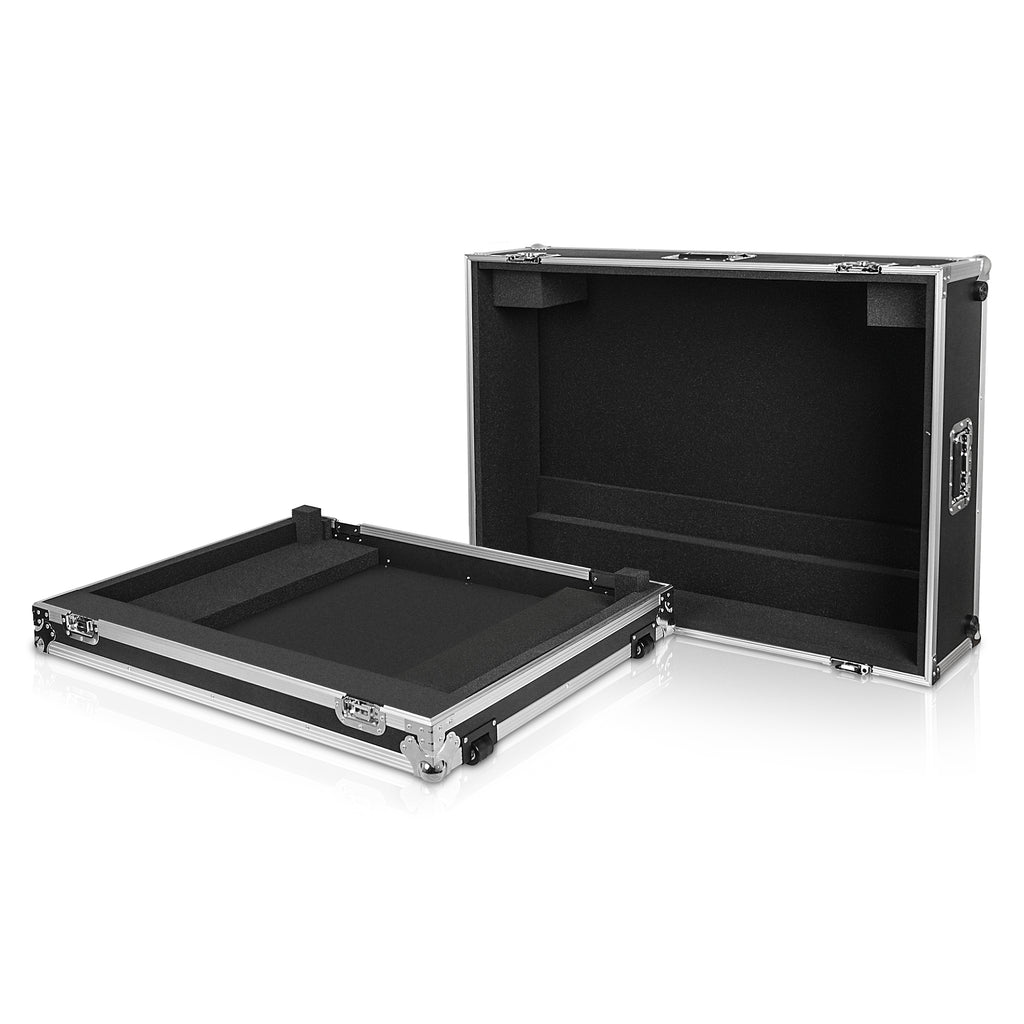 Sound Town STRC-M32 | ATA Plywood Mixer Case with Interior Foam Protection and Built-in Wheels for Midas M32 Digital Mixer Case-Removable Top Bottom Lids