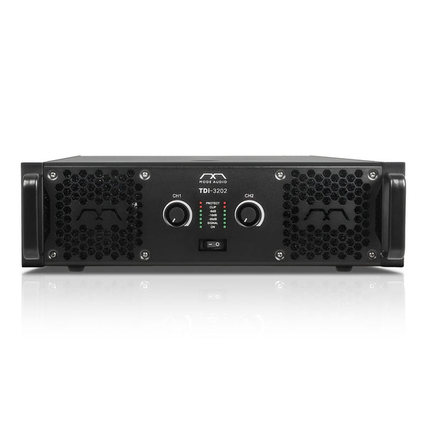 Sound Town TDI-3202 | Mode Audio High-Power Density Class-TD 2-Channel PA/DJ Power Amplifier, 2 x 3200W RMS at 4-ohm, with LPF, HPF, Bass Boost - Front Panel