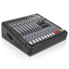 Sound Town TRITON-102PW | 10-Channel 2x800W Powered Mixer w/ 2 Bus, DSP effects, USB MP3, Dual 7-band EQ, Phantom Power-Right Angle 
