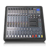 Sound Town TRITON-102PW | 10-Channel 2x800W Powered Mixer w/ 2 Bus, DSP effects, USB MP3, Dual 7-band EQ, Phantom Power-Front View