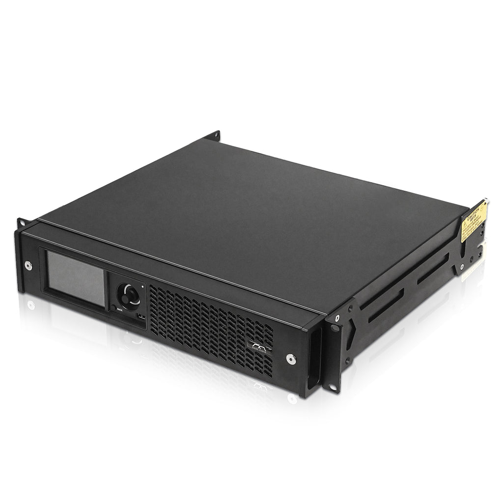 Sound Town TTM8K4 | 4-Channel Class-D Amplifier, DSP, Dante, FIR, PFC, 4 x 2000W RMS at 4Ω, ARMONÍA PLUS, Supports 2Ω & Q-SYS, Powersoft OEM, Made in Italy-Left Side