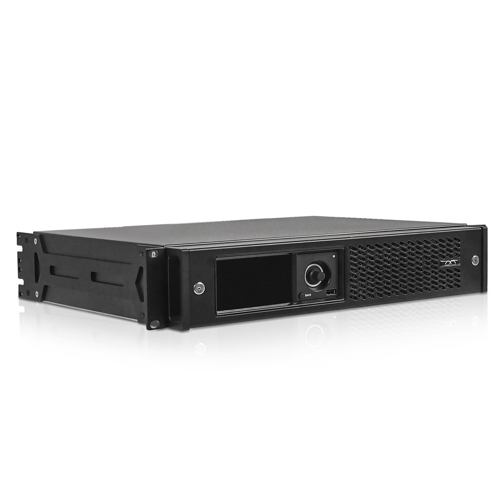 Sound Town TTM8K4 | 4-Channel Class-D Amplifier, DSP, Dante, FIR, PFC, 4 x 2000W RMS at 4Ω, ARMONÍA PLUS, Supports 2Ω & Q-SYS, Powersoft OEM, Made in Italy-Right Angle