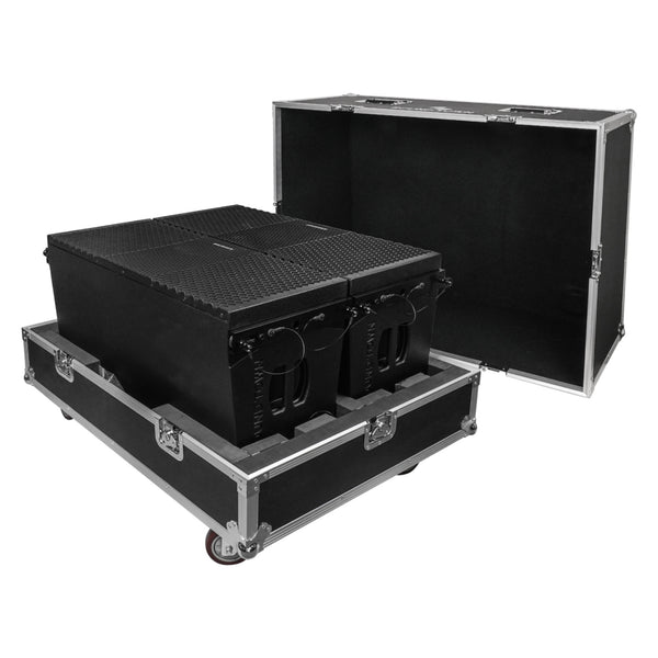 Z210BPWX2-IFC | Pair of ZETHUS Series Dual 10-inch Powered Line Array  Loudspeaker System w/ Flight Case, Black