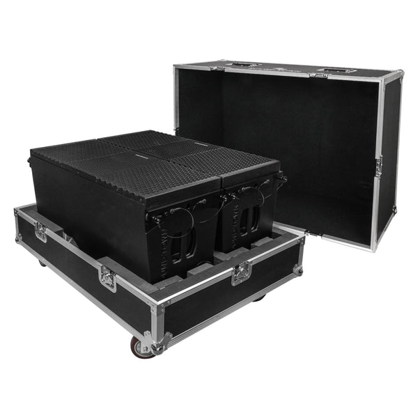 Z210BX2-IFC | Pair of ZETHUS Series Dual 10-inch Passive Line Array  Loudspeaker System with Flight Case, Full-Range/Bi-amp Switchable, Black