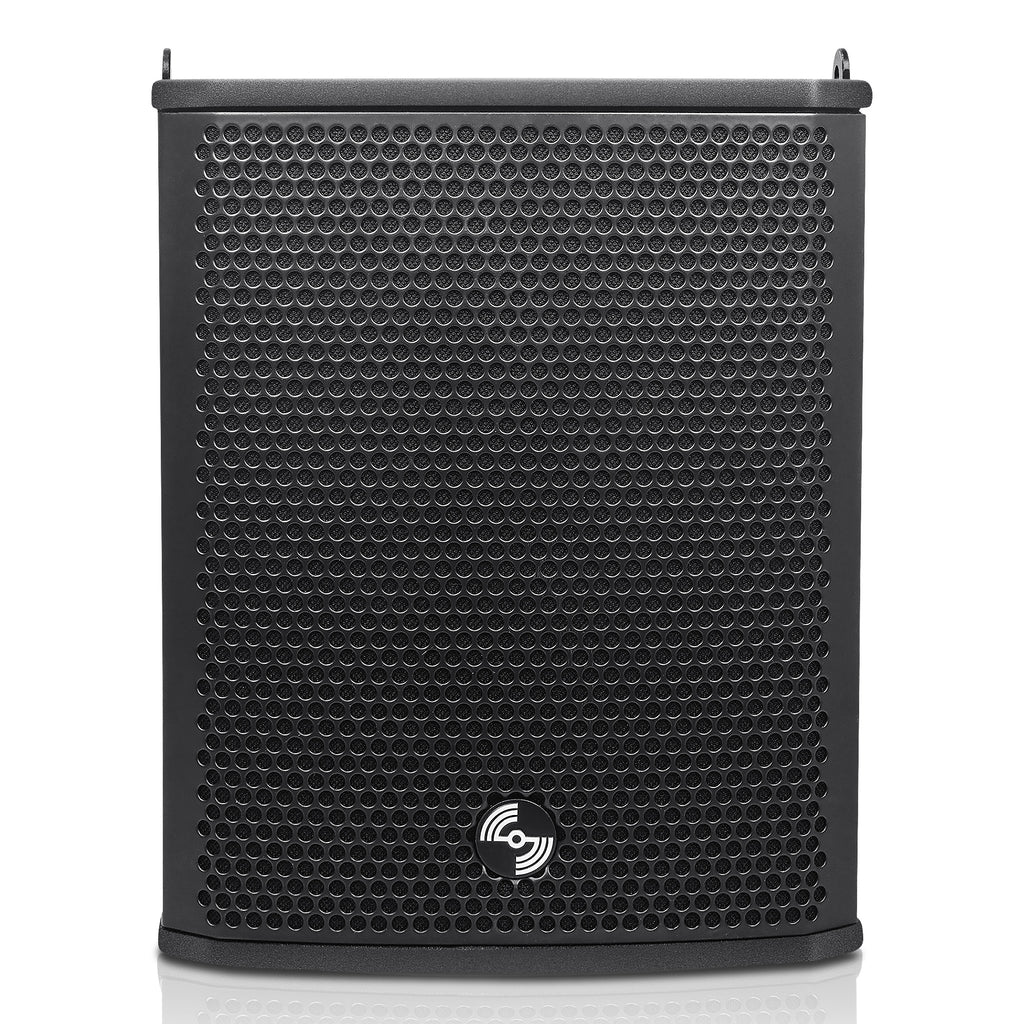 Sound Town ZETHUS-M3PW-R | REFURBISHED: ZETHUS Series Pair Ultra-Compact Powered Line Array PA Speakers, w/ Class-D amp, DSP, for Live Sound, Stage, Clubs, Churches and Schools - Front Panel