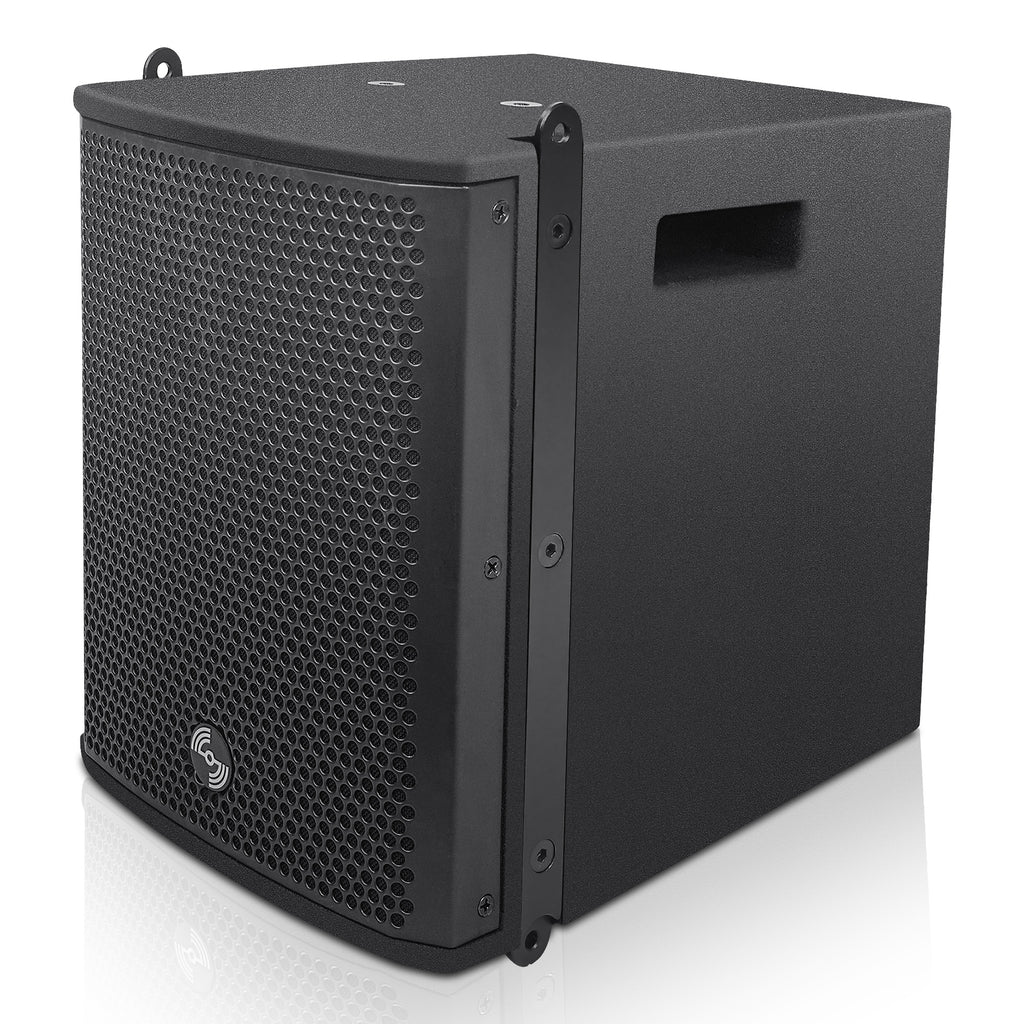 Sound Town ZETHUS-M3PW | ZETHUS Series Pair Ultra-Compact Powered Line Array PA Speakers, w/ Class-D amp, DSP, for Live Sound, Stage, Clubs, Churches and Schools - Power handling 300W continuous and 600W peak