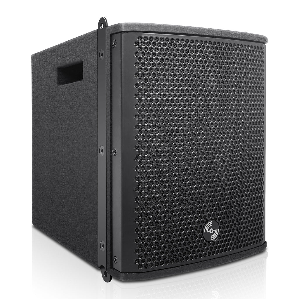 Sound Town ZS-M115SM3PWX4 | ZETHUS Series Pair Ultra-Compact Powered Line Array PA Speakers, w/ Class-D amp, DSP, for Live Sound, Stage, Clubs, Churches and Schools - Full Range