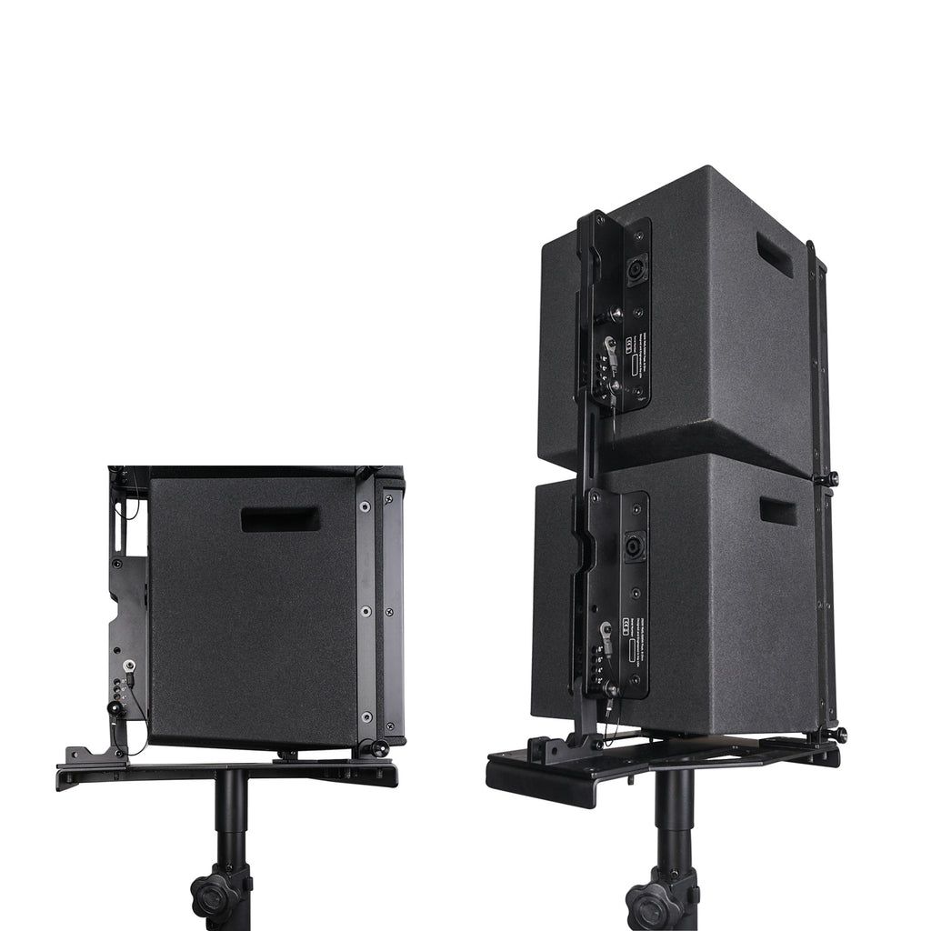 Sound Town CARME-18M3 Line Array System with One 18" Powered Subwoofer w/ DSP and Speaker Output, Two 6 x 3" Line Array Speakers, Black - Mounting Adapter
