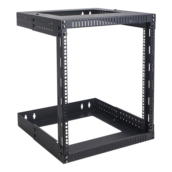 12U Adjustable Depth Open Frame Swing Out Wall Mount Rack - 301 Series,  Flat Packed