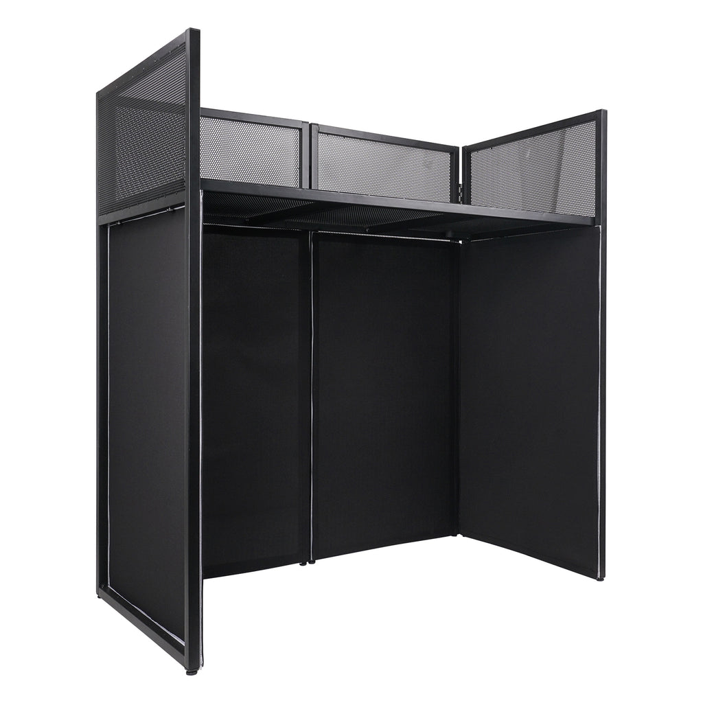 https://www.soundtown.com/cdn/shop/products/STDJB-4020_Professional_DJ_Facade_180-Degree_Hinges_Carry_Bags_Black_and_White_Scrim_Panels-table_station_1024x1024.jpg?v=1678404457