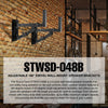 Sound Town STWSD-048B-R Pair of Adjustable Wall Mount Speaker Brackets with 180-degree Swivel, Refurbished - product ad 