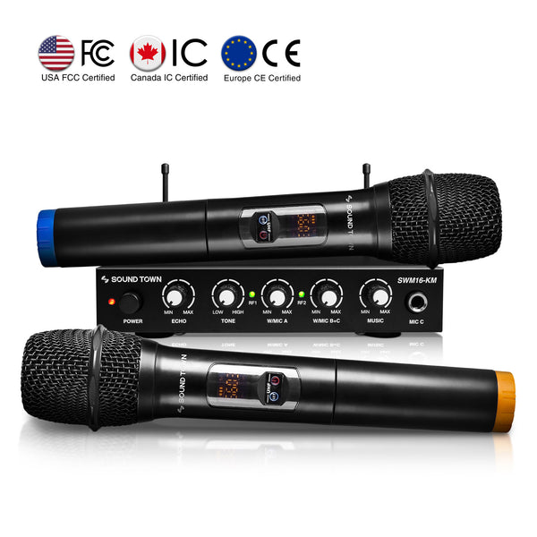 Sound Town Wireless Microphone Karaoke Mixer System, Supports HD Audio  Return Channel, Optical (Toslink), Smart TV, Media Box, PC, Bluetooth