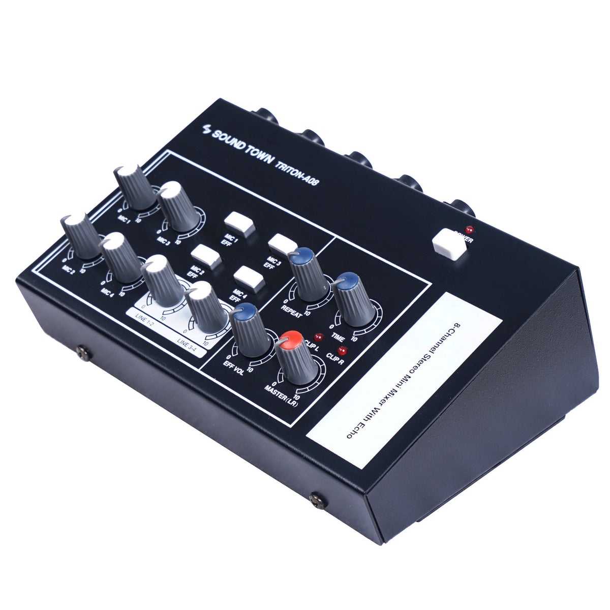 TRITON-A08  8-Channel Mono Stereo Karaoke Mini Mixer with 1/4” Inputs –  Sound Town
